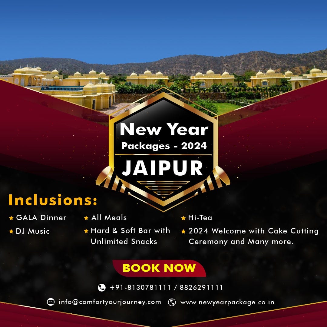Book Exclusive New Year Party Packages 2024 in Jaipur with CYJ Shiney