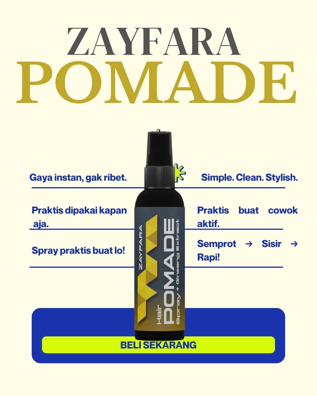 ⚡ ZAYFARA Hair Spray — Praktis Tanpa Lengket