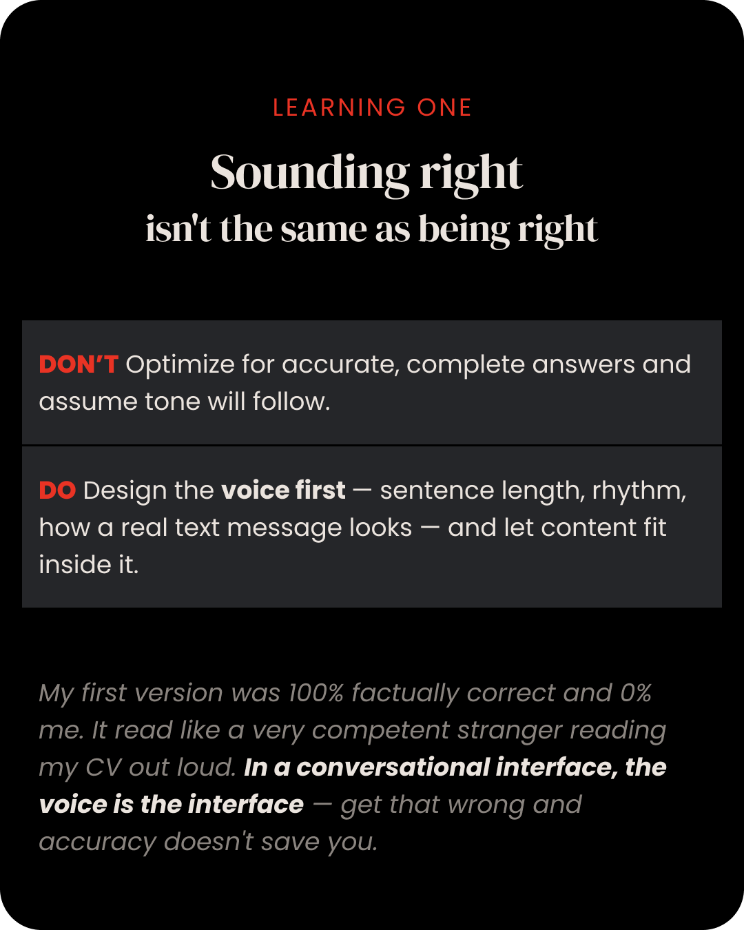 Designing a Conversation, Not a Chatbot