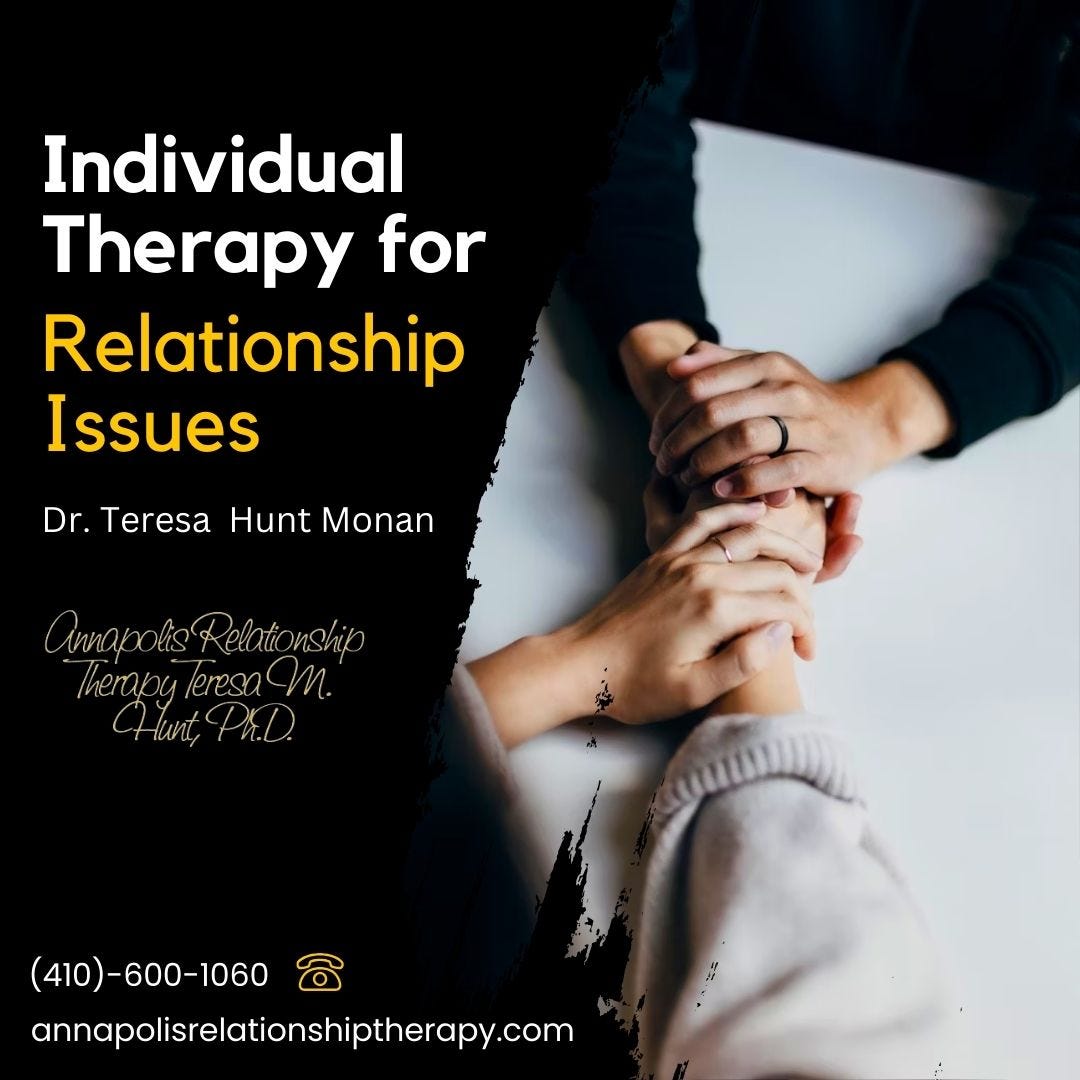 Individual therapy for relationship issues annapolis relationship