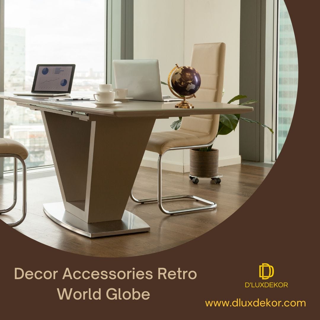 Home Office Decor Accessories Retro World Globe! Dluxdekor Medium