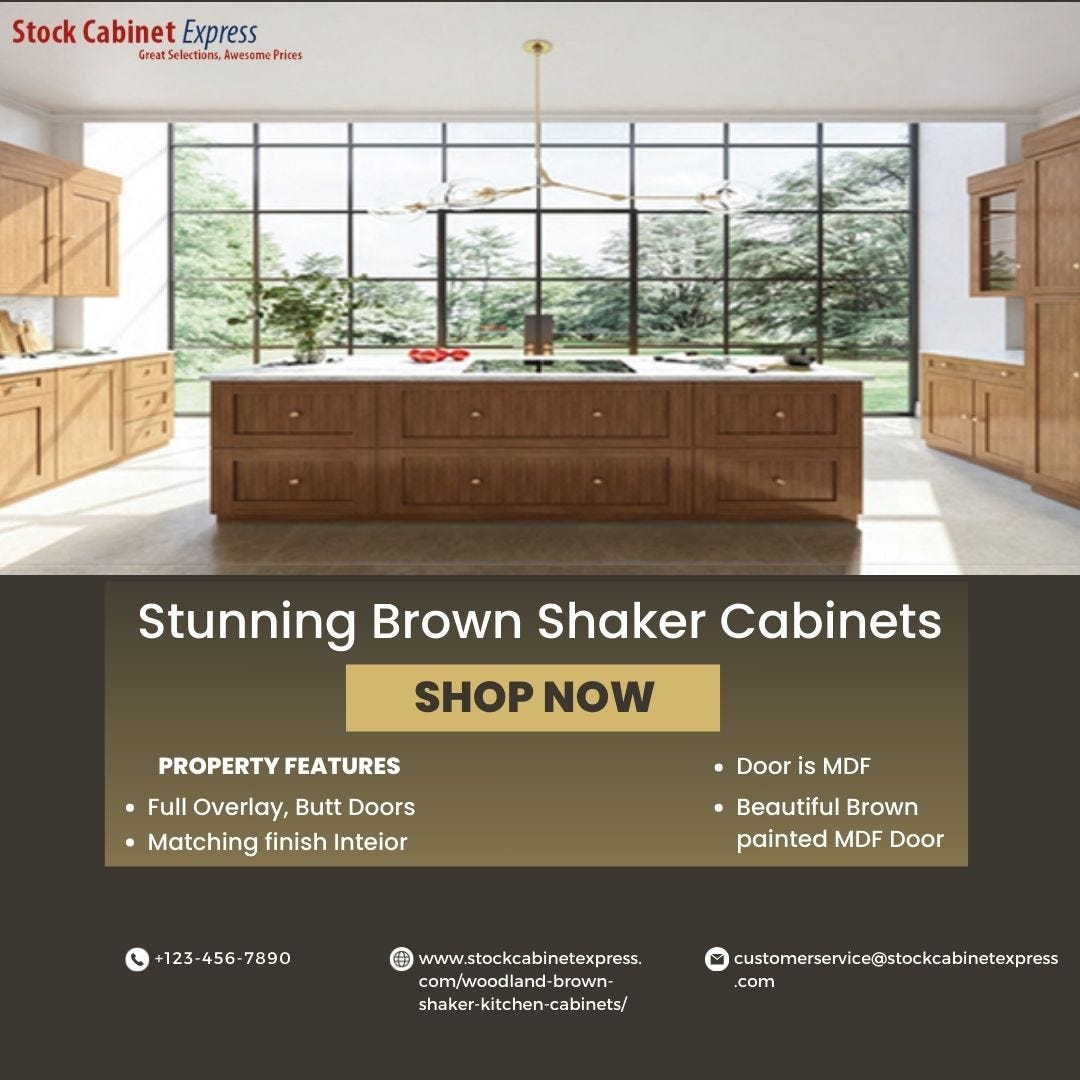Elevate Your Kitchen with Stunning Brown Shaker Stock