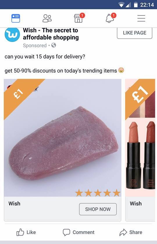 Documenting the hilarious, weird world of Wish ads washing up on Facebook | by Olly Browning Medium