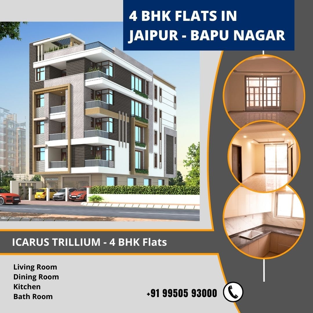 Discover Luxury Living 4 BHK Apartments in Jaipur by Icarus Builders