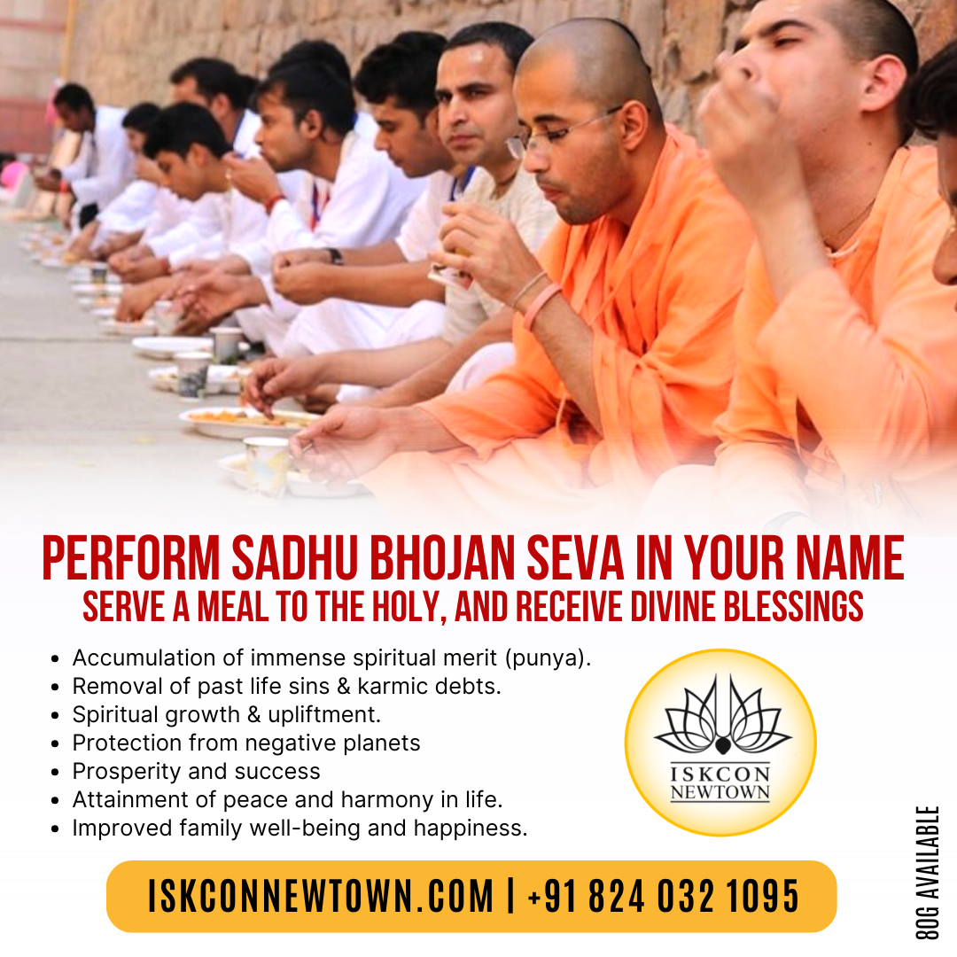 Serve the Saints — Support Sadhu Bhojan Seva at ISKCON Newtown 🙏🍛