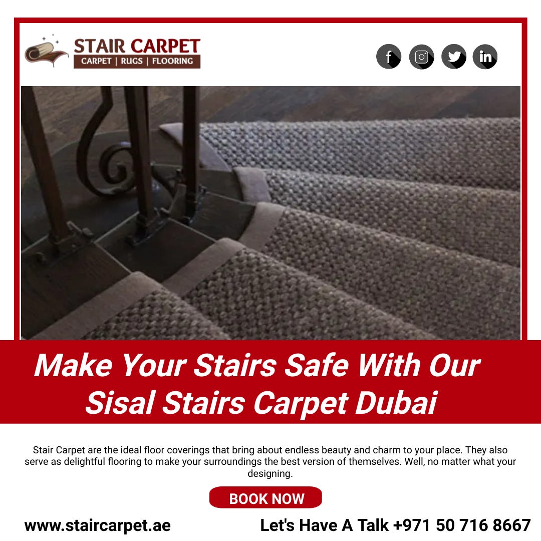 Make Your Stair Safe with Our Natural Sisal Stair Carpet Dubai