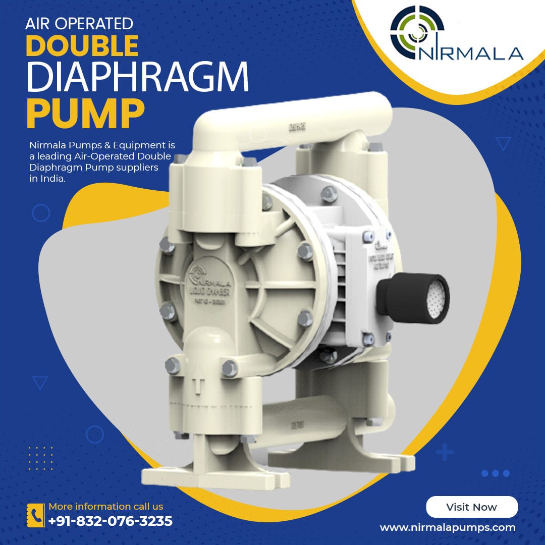 Air operated double diaphragm pump Specifications & Applications Nirmala Pumps Nirmala