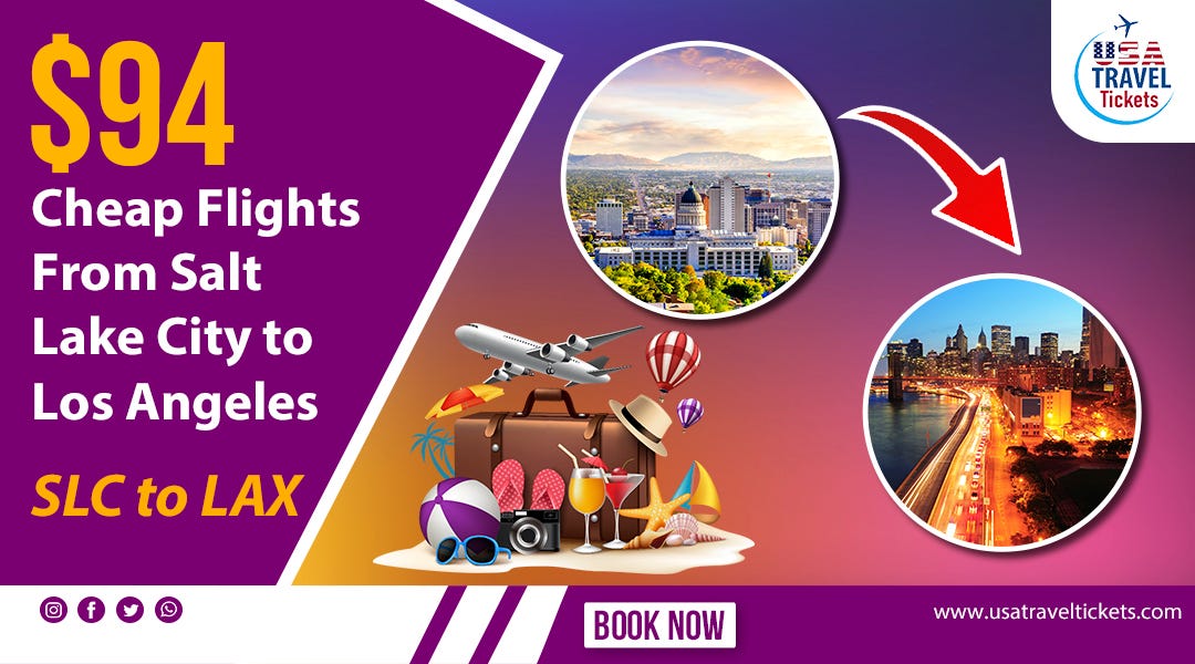 Flights from SLC to LAX. Traveling from Salt Lake City to Los… by USA