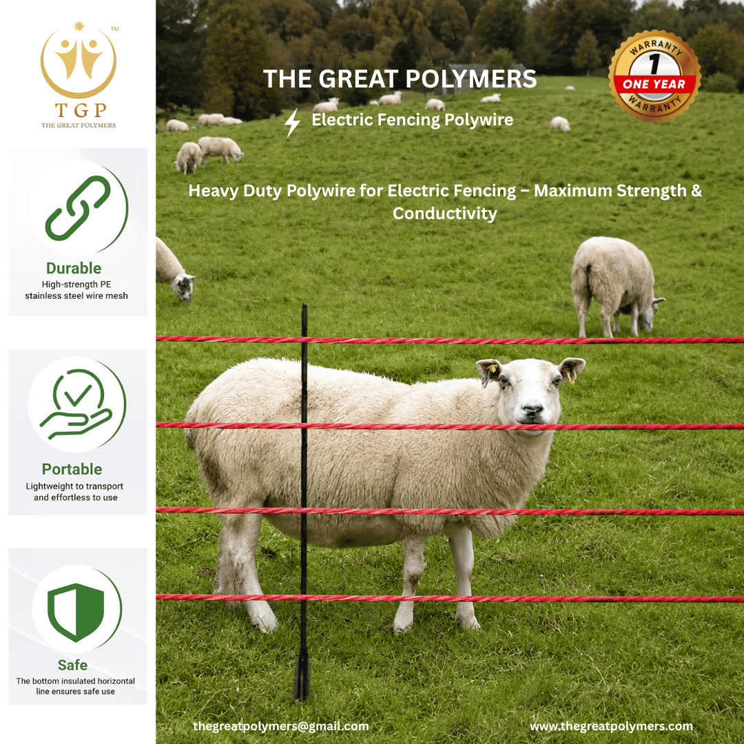 Electrified Poly wire Fencing Poly wire — Premium Quality Standards for Sheep Farms, Livestock…