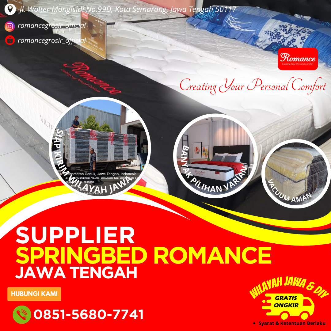 Kasur Ukuran No 2 Springbed Romance Semarang Telp/WA 0851–5680–7741