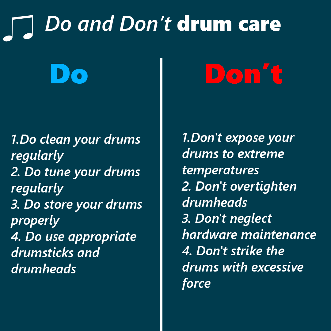 Grab your drumsticks and let’s explore the do’s and don’ts of drum care
