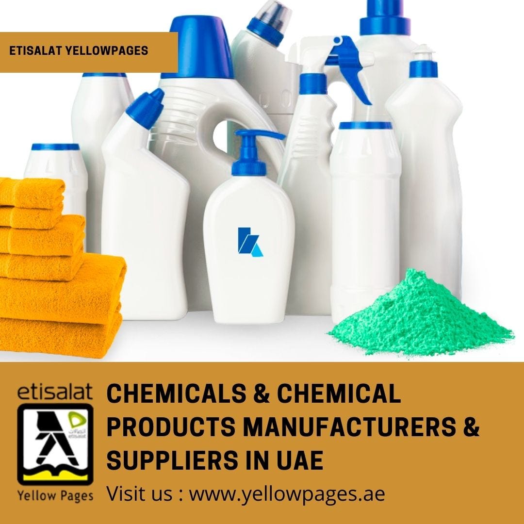 Chemicals & Chemical Products Manufacturers & Suppliers in UAE
