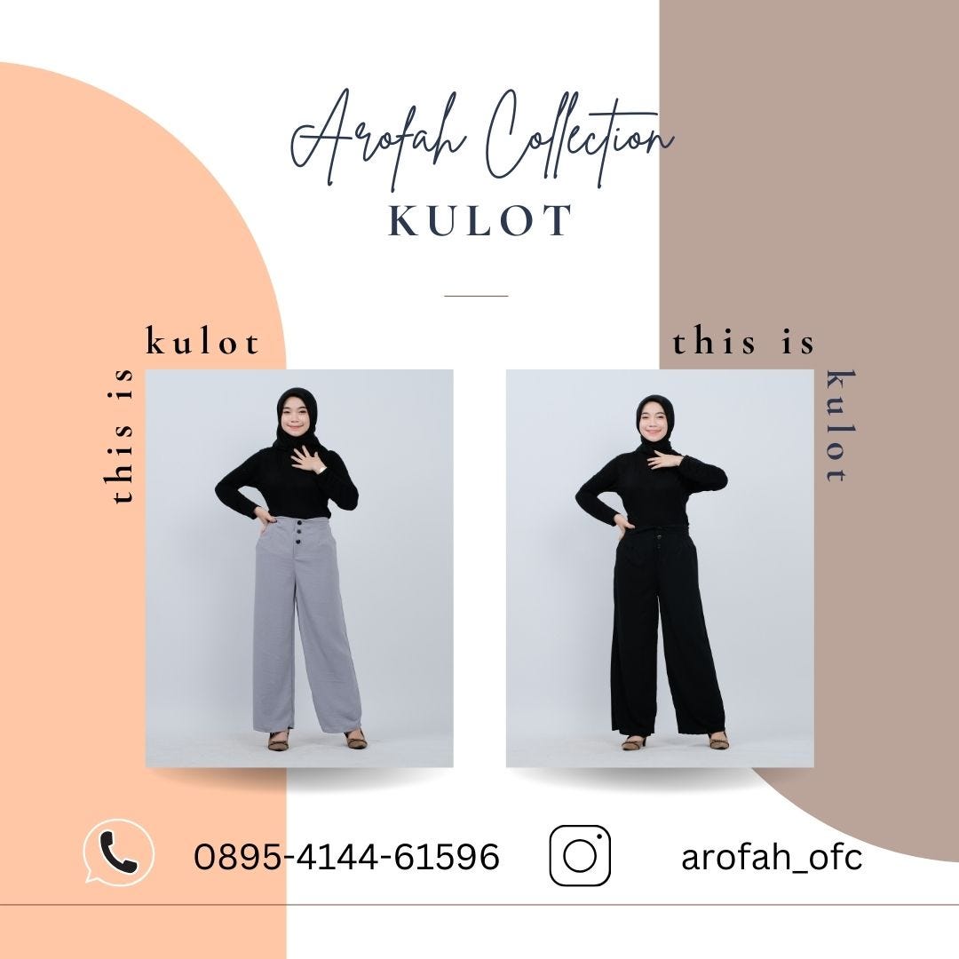 100RB DAPAT 3!, WA 0895–4144–61596, celana kulot by Arofah