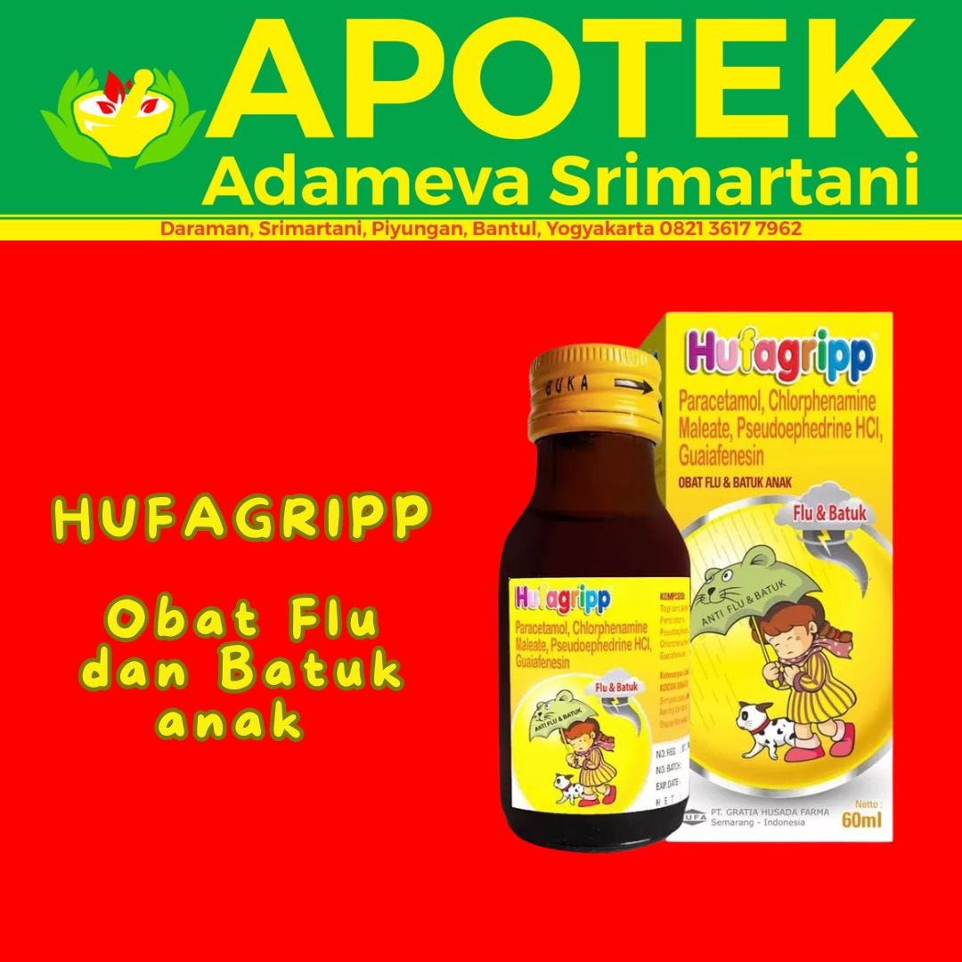 Paling Dekat, Distributor Hufagrip Sirup Dewasa Apotek Adameva Srimartani