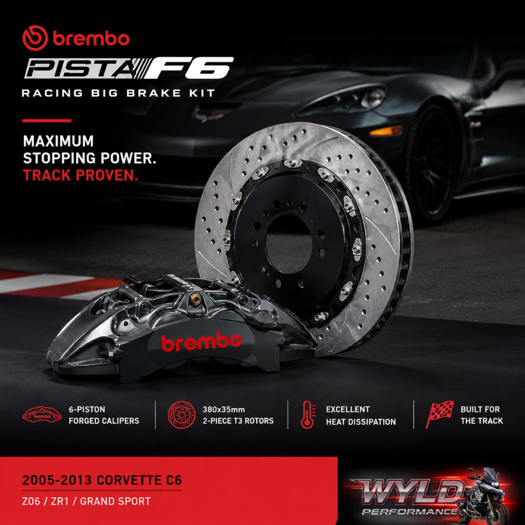 Brembo PISTA F6 Front Racing Big Brake Kit: The Ultimate Braking Upgrade for Corvette C6 Z06 & ZR1…
