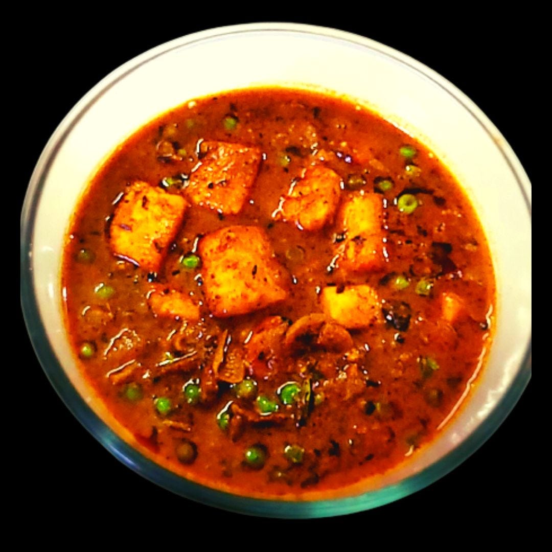 Matar Paneer (Green Peas & Indian Cottage Cheese Curry) by Priyanka