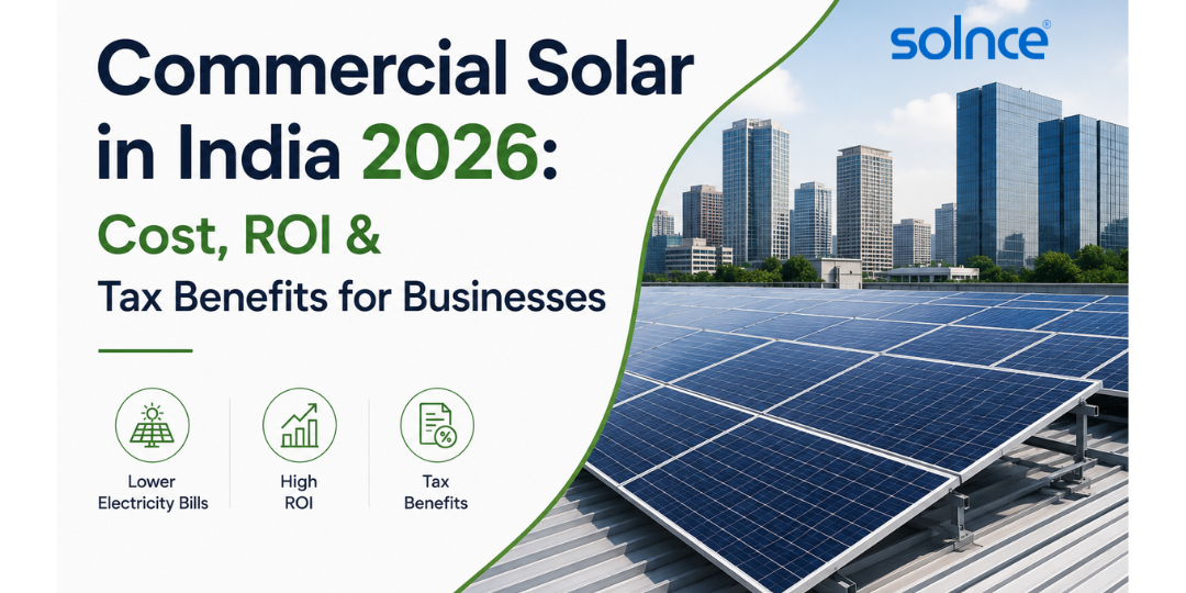Commercial Solar in India 2026: Cost, ROI, Payback & Tax Benefits for Businesses