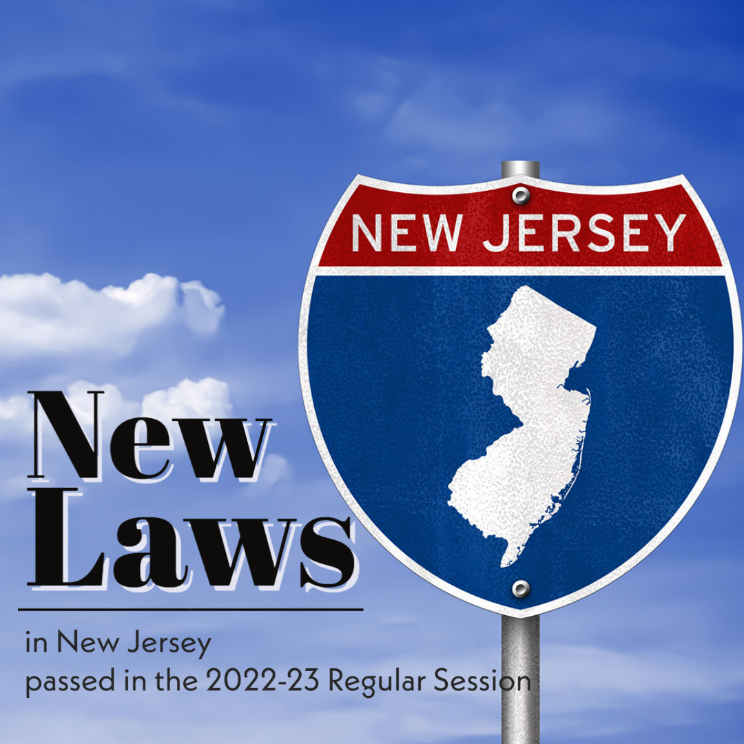 New Laws Passed in NJ, 2022, by Issue by Morristown Minute Medium