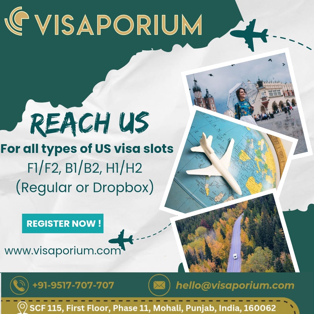 Reach us for all types of US visa slotsF1/F2, B1/B2, H1/H2 (Regular or