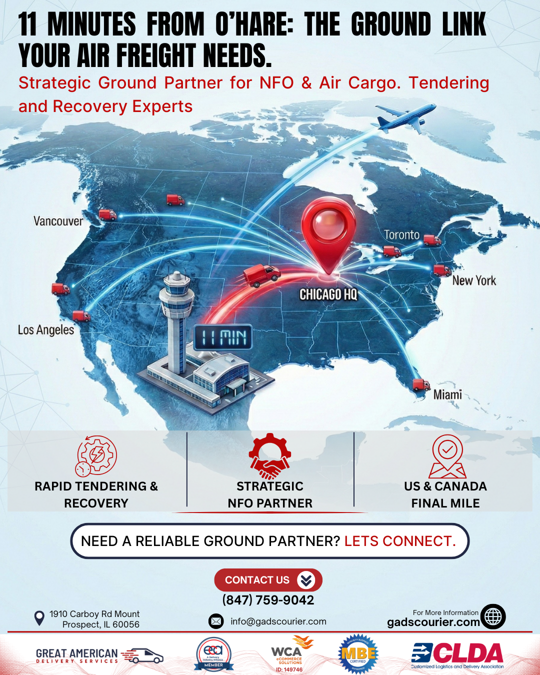 11 Minutes from O’Hare: The Ground Link Your Air Freight Needs