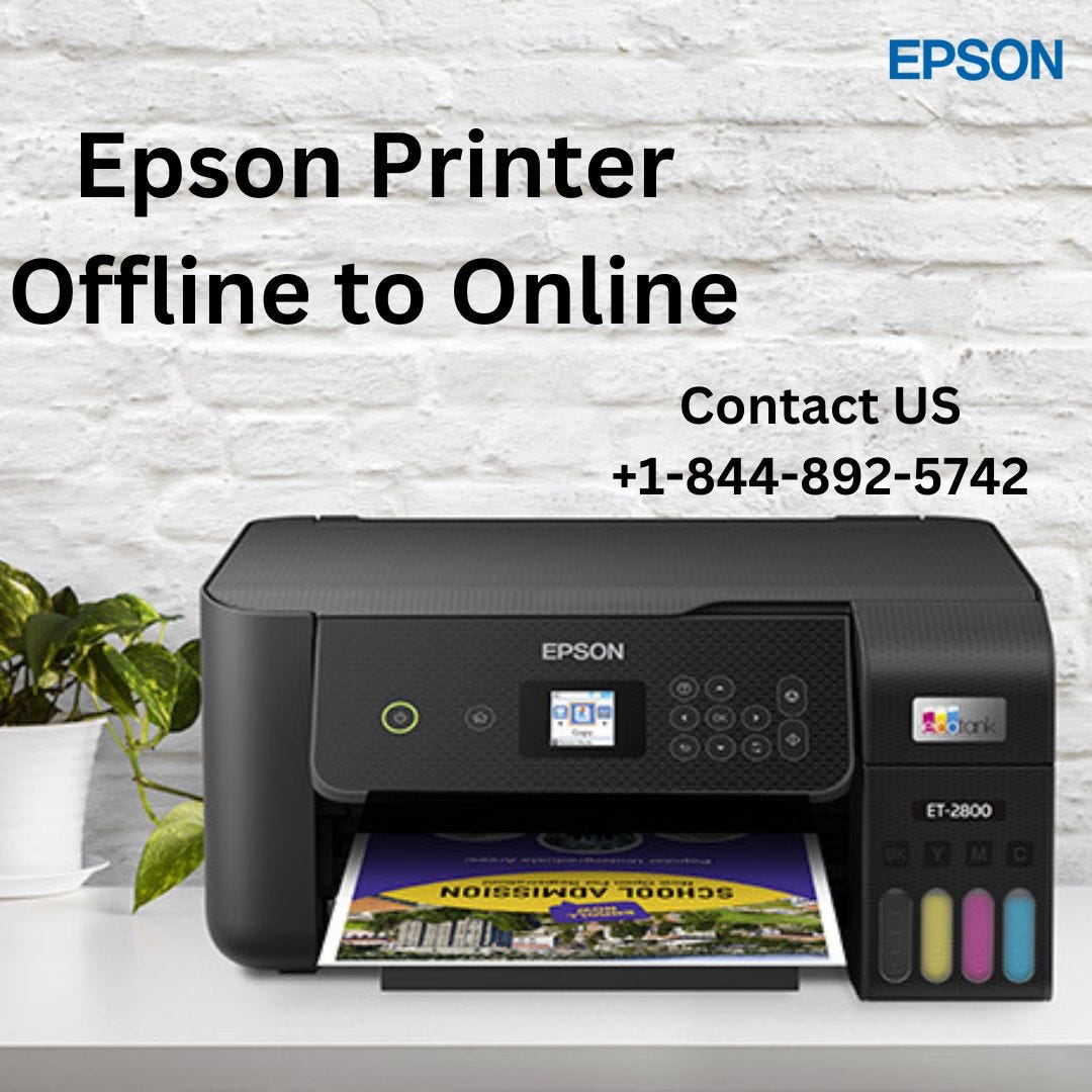 Epson Printer Offline to Online +18448925742 Epson Printer