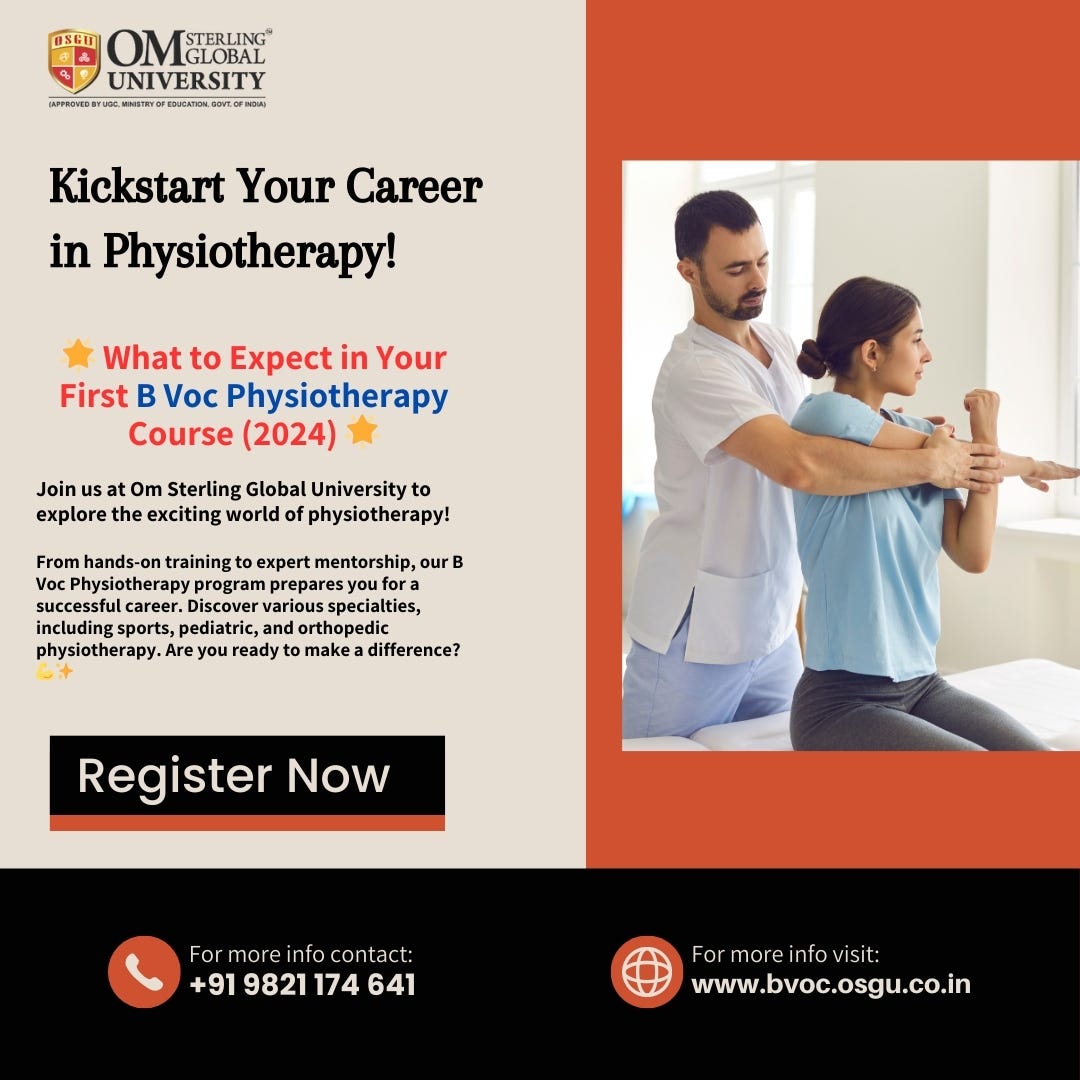 What to Expect in Your First B Voc Physiotherapy Course 2024 | by ...