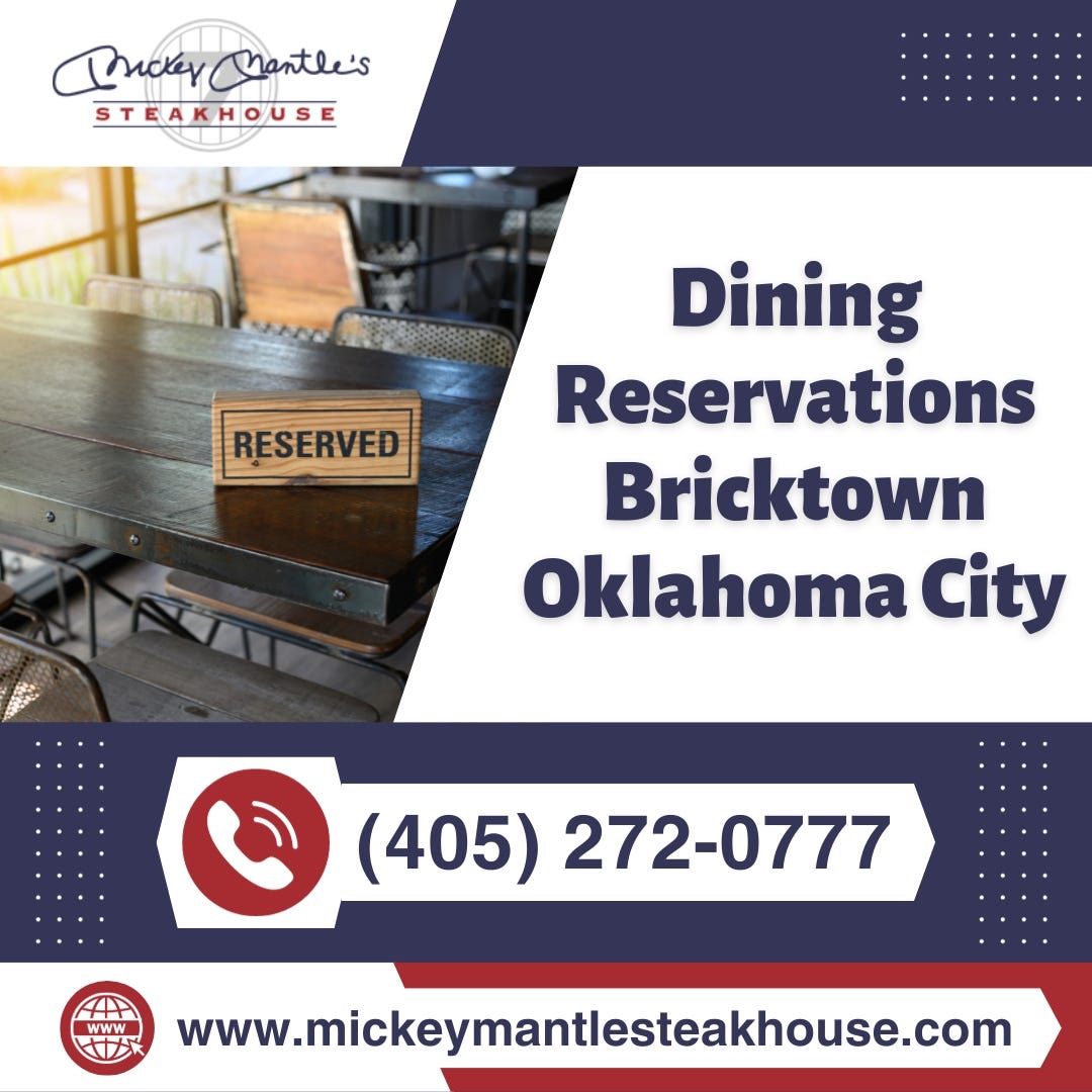 Dining reservations Bricktown Oklahoma City Mickeymantlesteakhouse