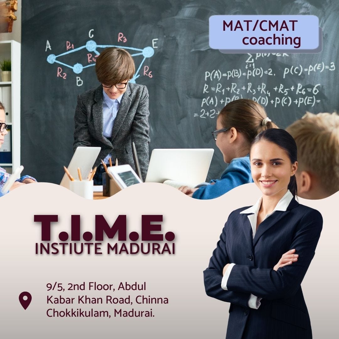 MAT / CMAT Coaching at Madurai. About MAT by Time Institute Jul