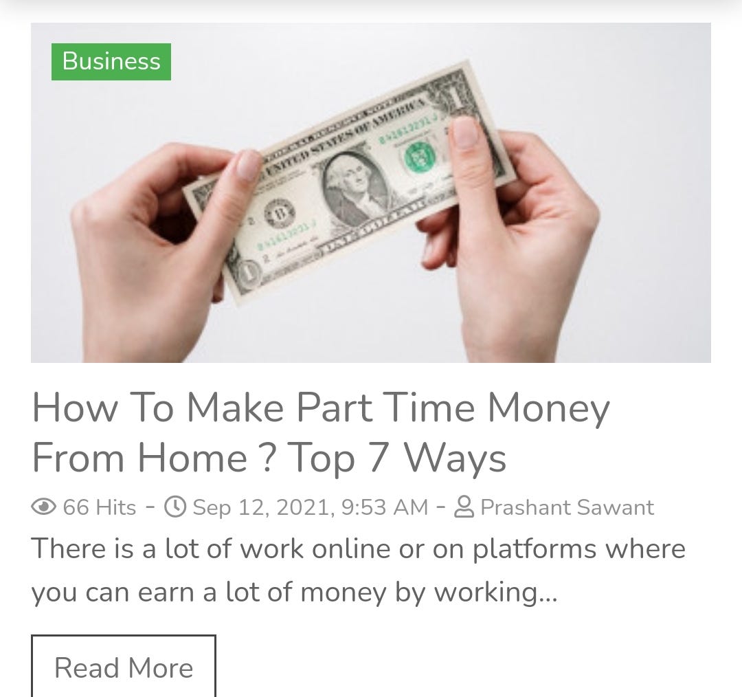 How To Make Part Time Money From Home ? Top 7 Ways Prashant Sawant