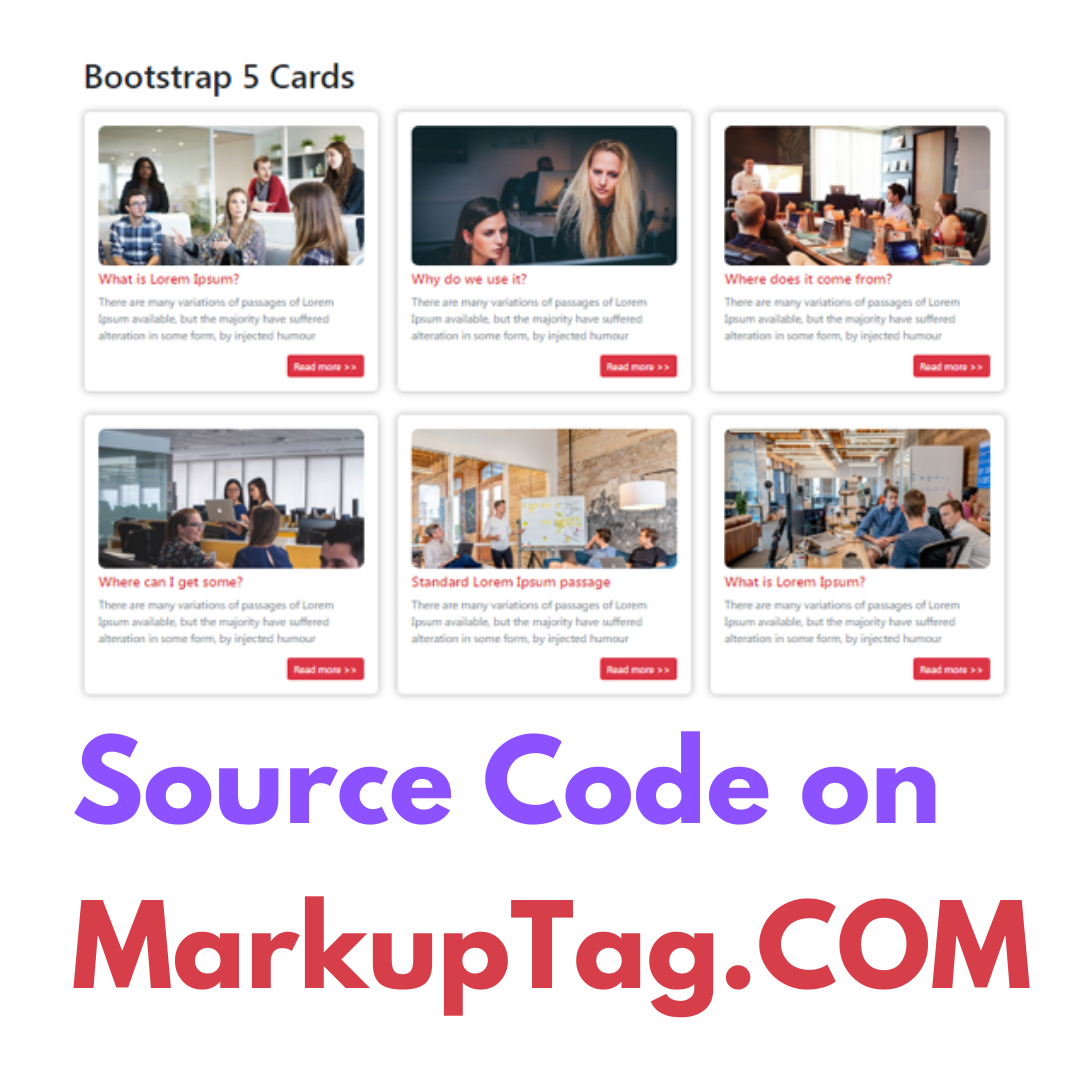 Bootstrap 5 Cards Responsive Example - MarkupTag - Medium