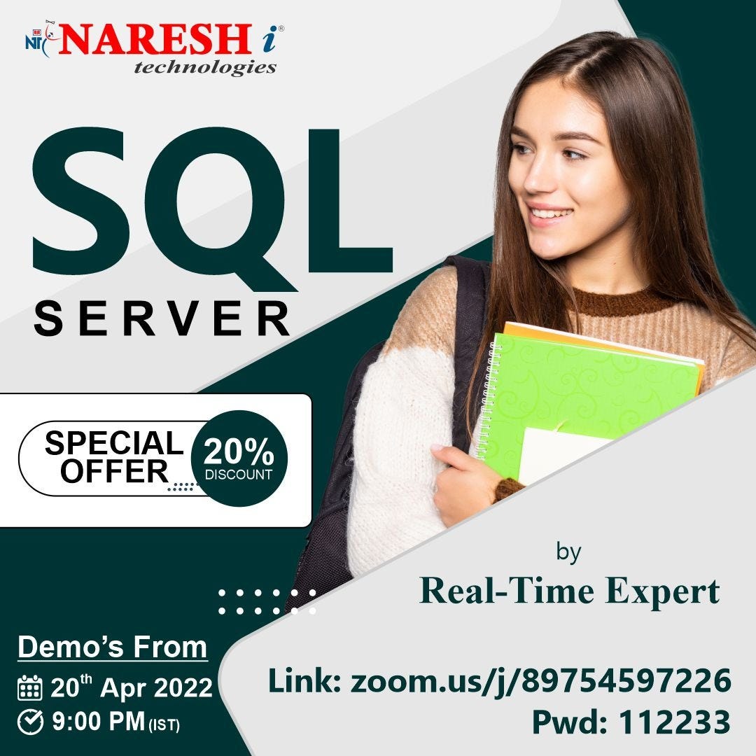 SQL Server Online Training NareshIT P Teja Aswini Medium Sql server online training nareshit p teja aswini medium