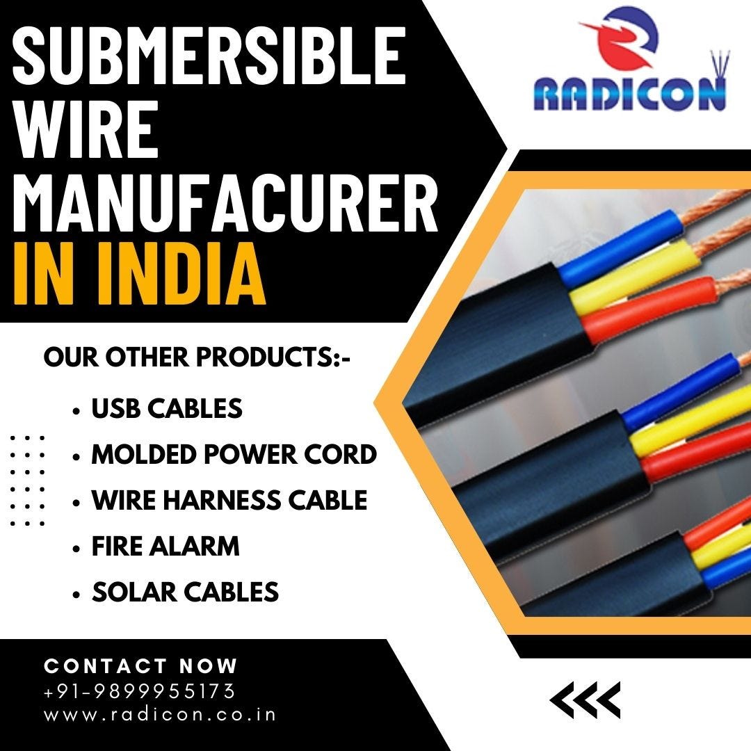 Submersible Wire Manufacturer in India by Radicon Wires Medium