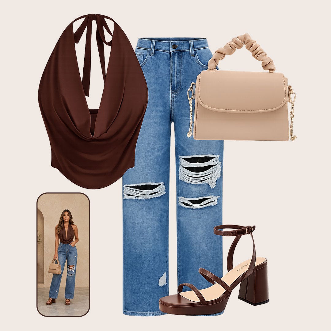 From Casual Chic to Elevated Glam in One Effortless Look 🤎