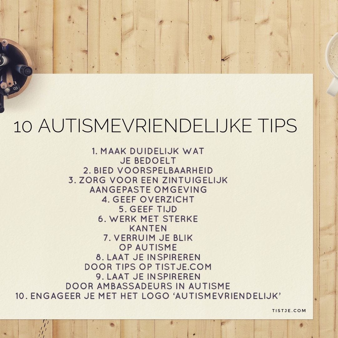 10 autismevriendelijke tips. 10 autismevriendelijke tips vanuit… | by  @Tistje | Medium