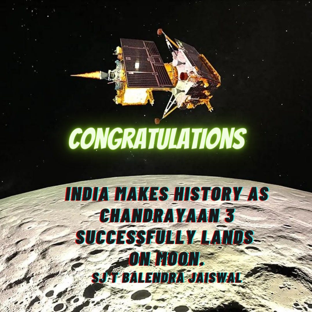 India Makes History As Chandrayaan 3 Successfully Lands On Moon. # ...