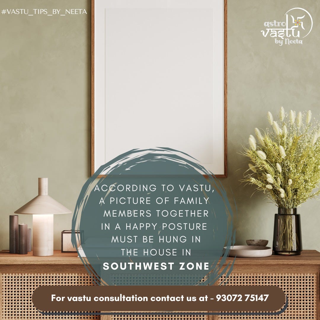 Which wall in the house should be used for placing family photos