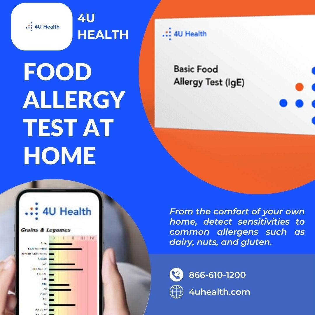 The 4U Health Basic Food Allergy Test Can Be Done At Home 4U Health