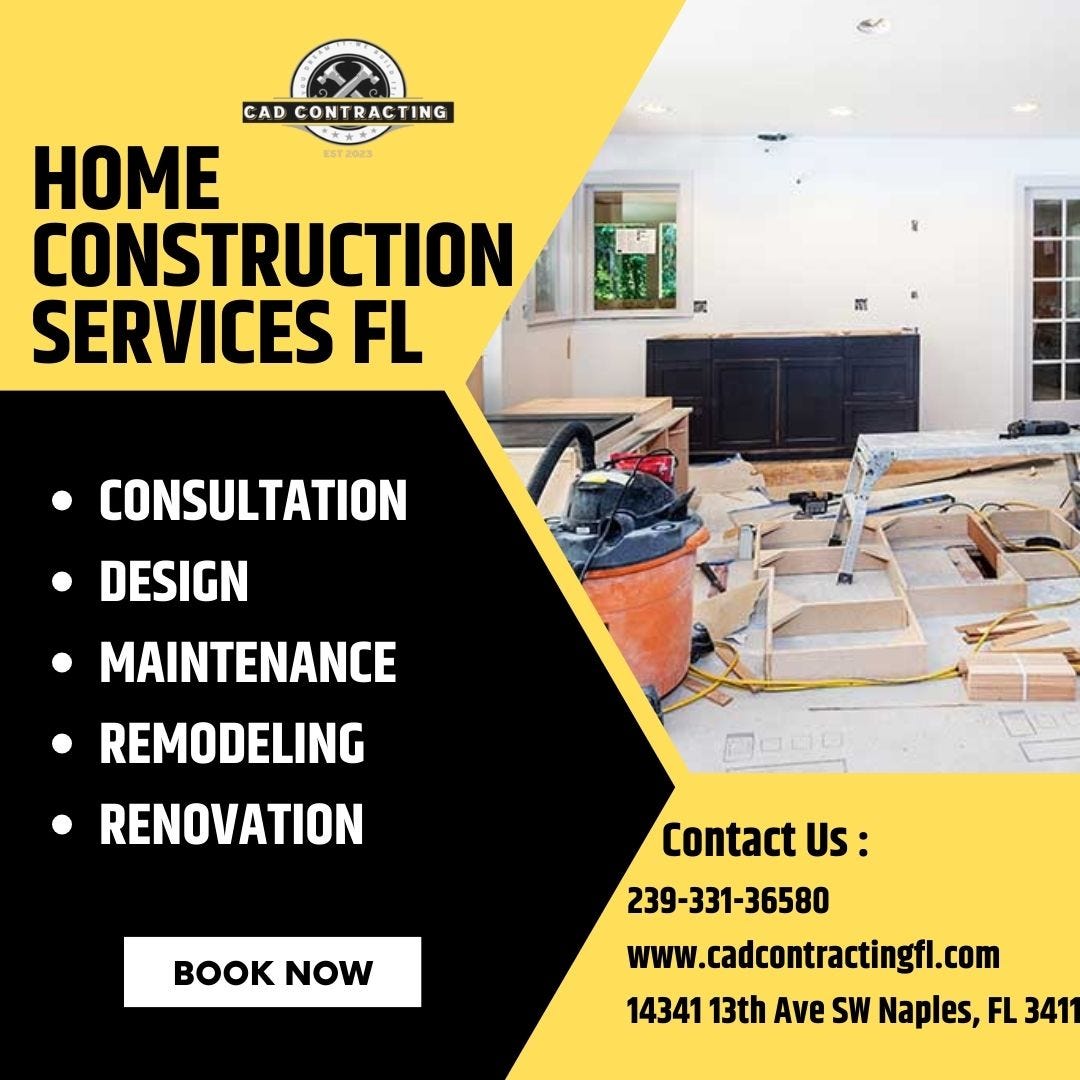 Home Construction Services Florida by CAD Contracting Sep, 2023