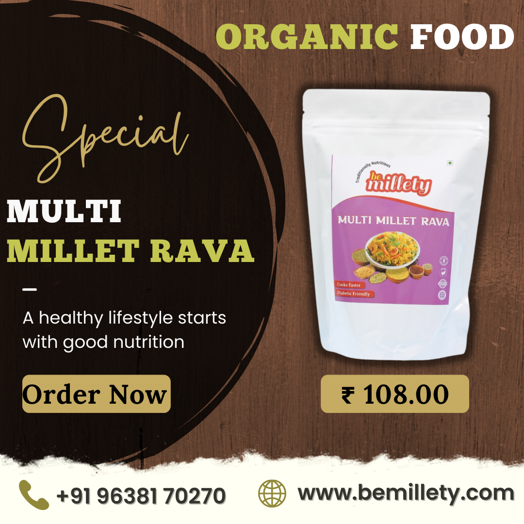 Buy Organic Food Multi Millet Rava - Bemillety - Medium