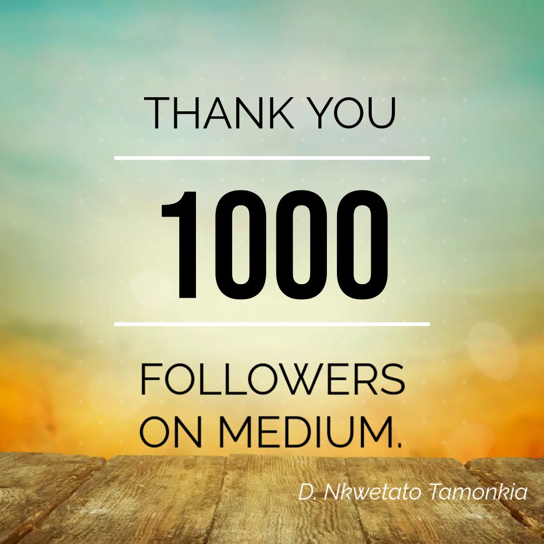 Thank You 1000 Followers