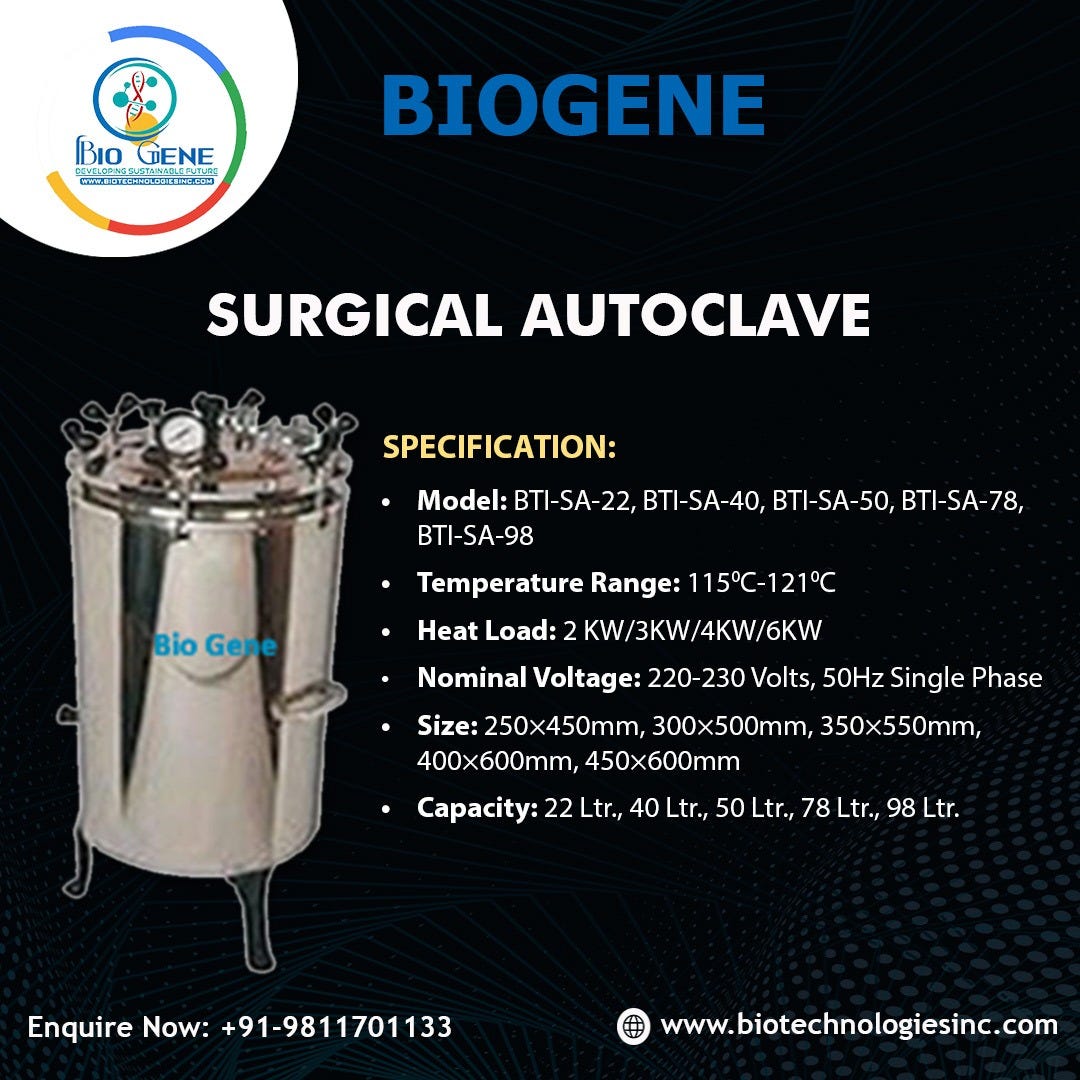 Biogene Surgical Autoclave Bio Technologiesinc Medium
