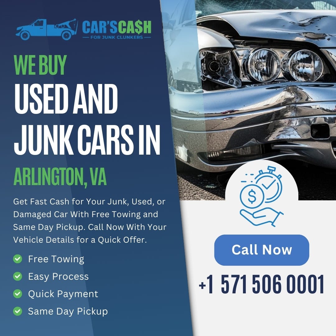 Arlington, VA Car Owners: Sell Your Junk Car for Cash Today
