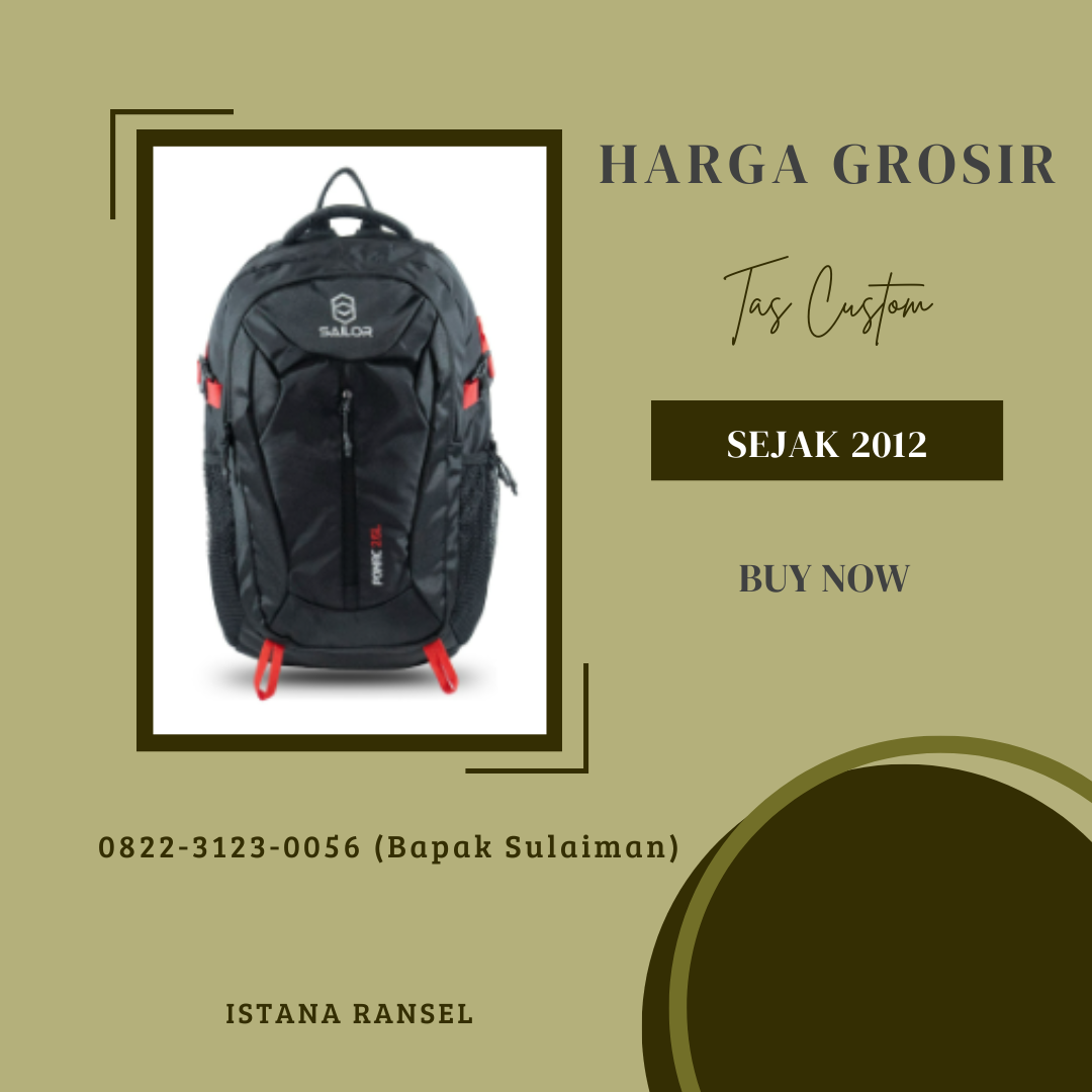 Pusat Grosir 0822–3123–0056 Tas Ransel Custom Buat Baju Langkat