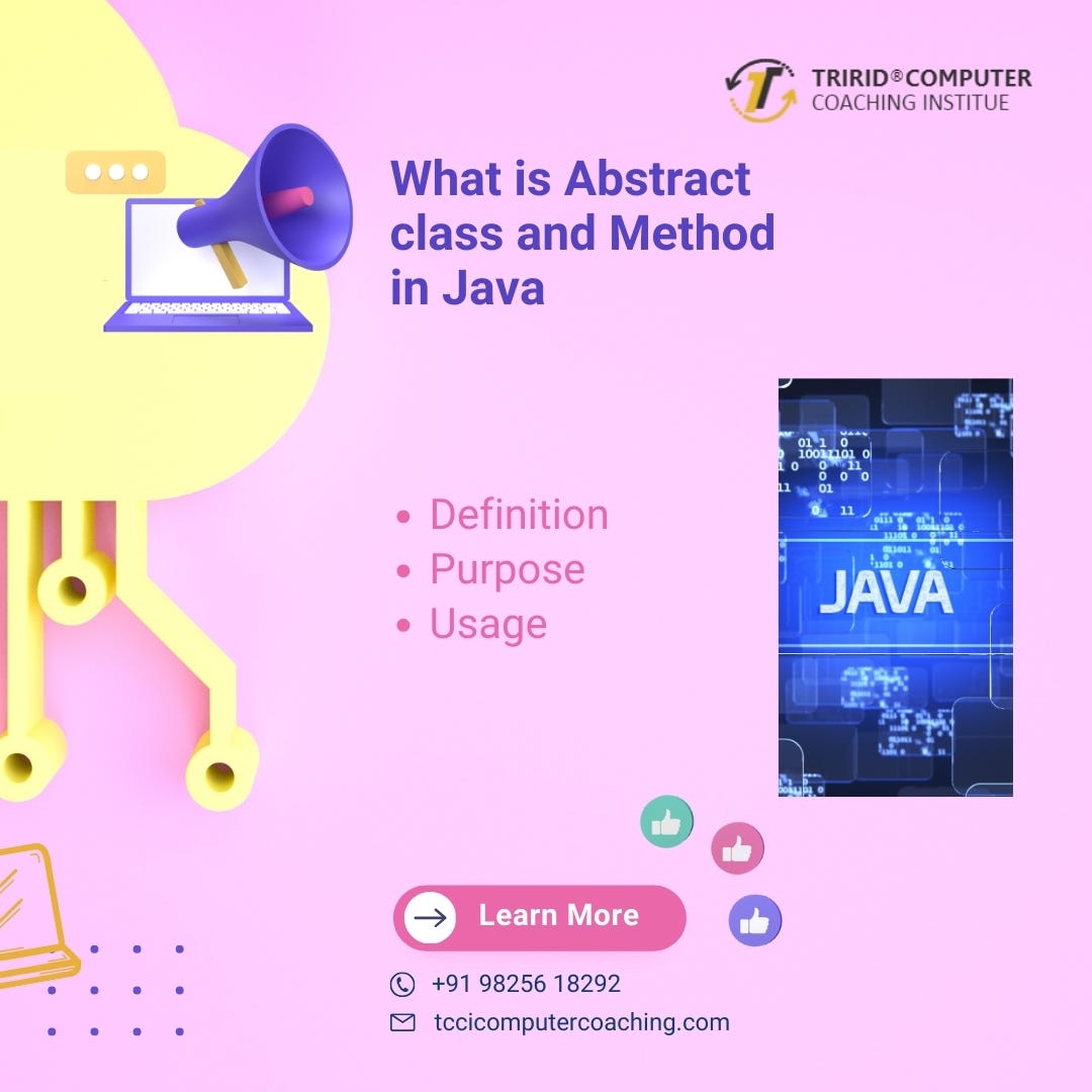 What is Abstract class and Method in Java? | by TCCI Computer Coaching ...