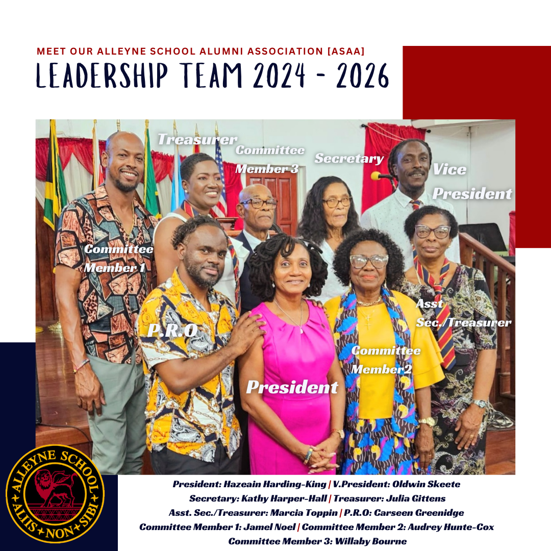 CONGRATULATIONS TO THE ALLEYNE SCHOOL ALUMNI ASSOCIATION