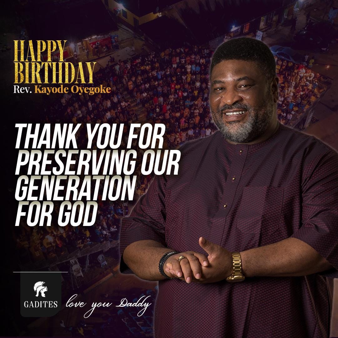 Thank you Rev. Kayode Oyegoke