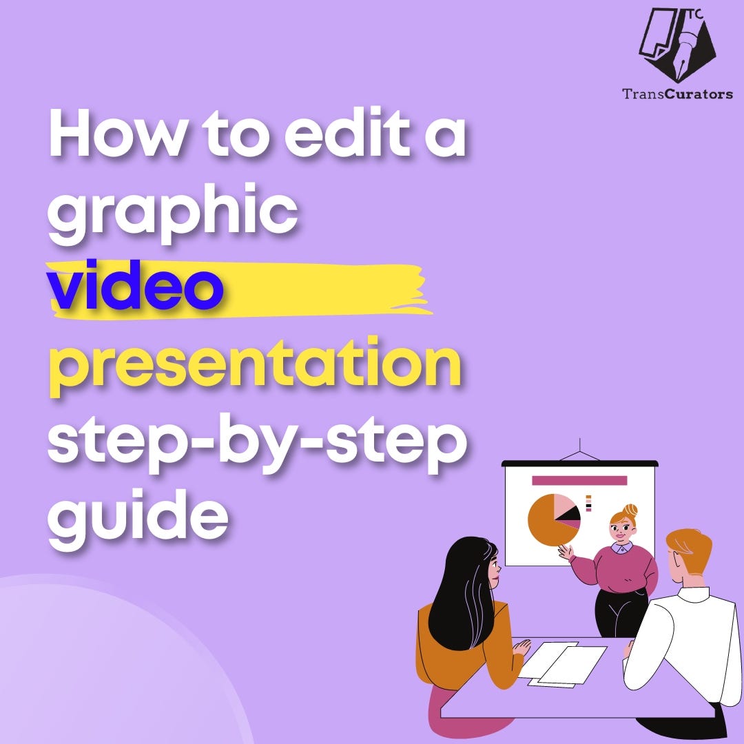 How to edit a graphic video presentation stepbystep guide by
