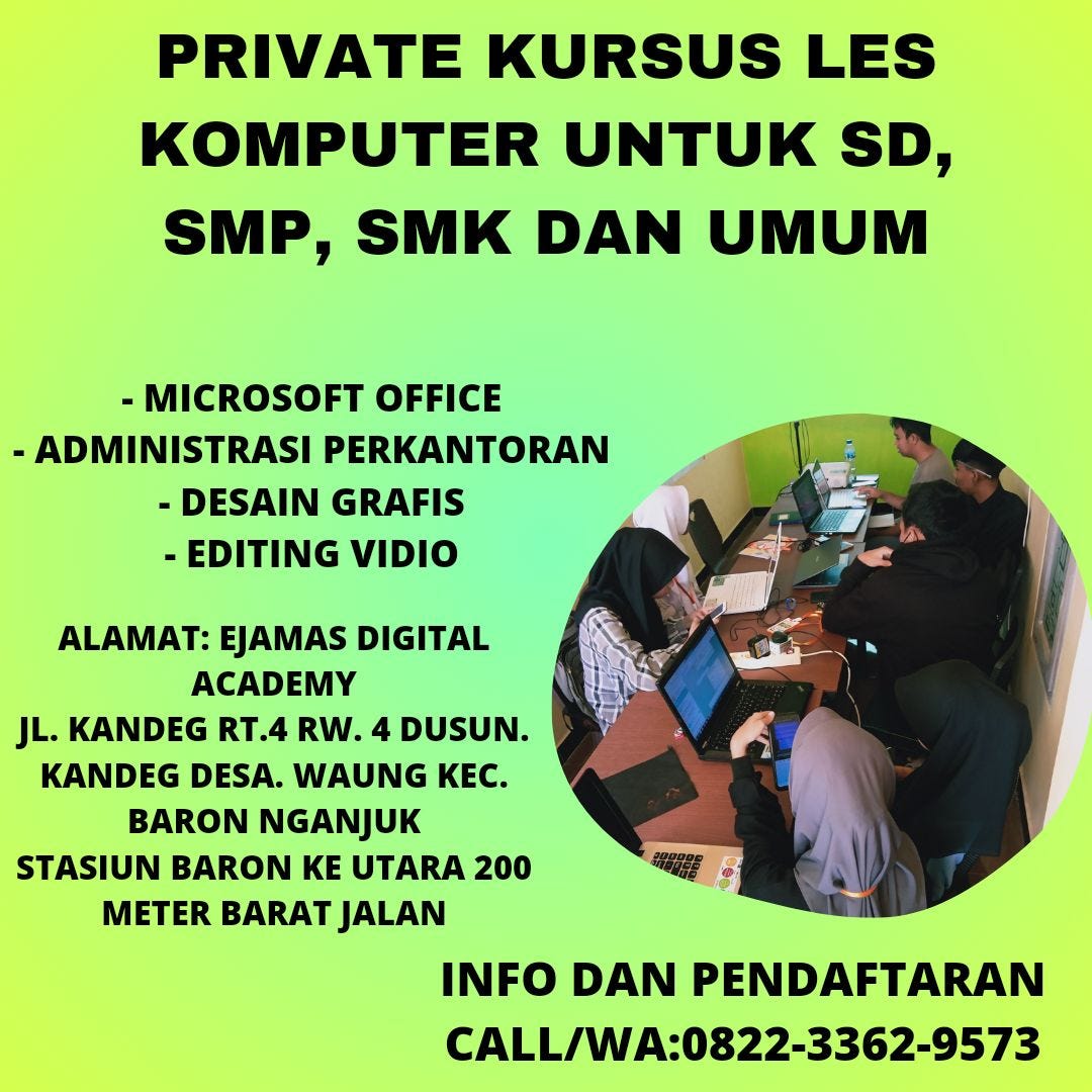 Hub. WA 082233629573, Les Komputer Yang Bagus Mabung Baron Nganjuk
