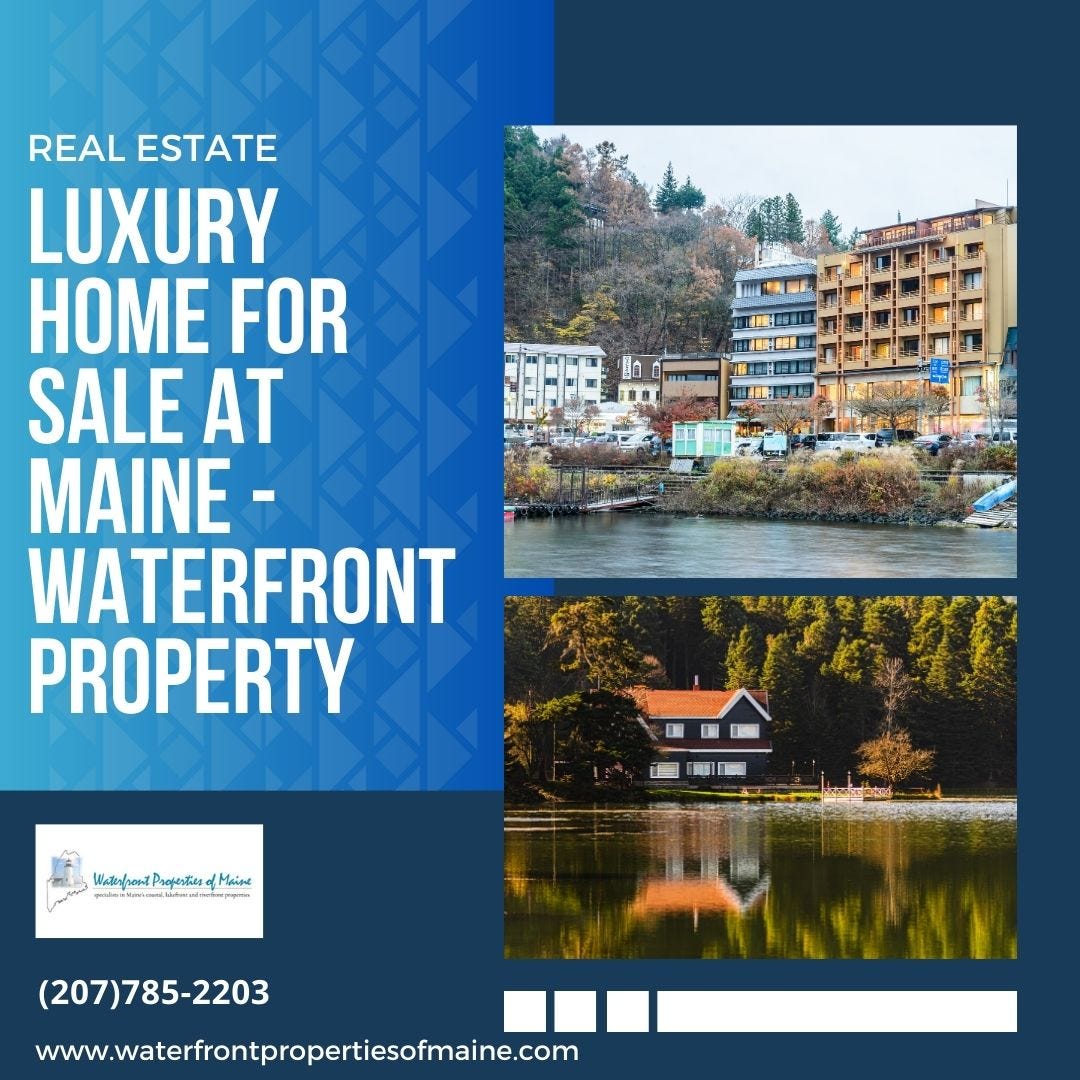 Luxury Home for Sale At Maine — Waterfront Property Waterfront Properties Of Maine Medium