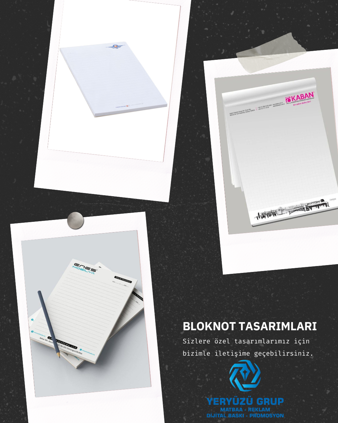 Ankara Matbaa, Bloknot, Matbaa, Tasarım, Grafik Tasarım, Afiş, Broşür, Kartvizit